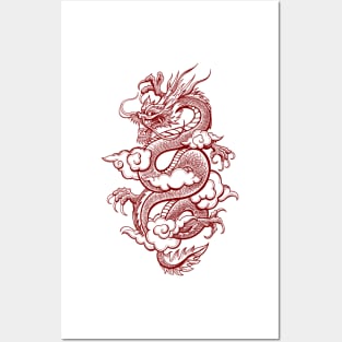 Traditional Chinese Dragon Posters and Art